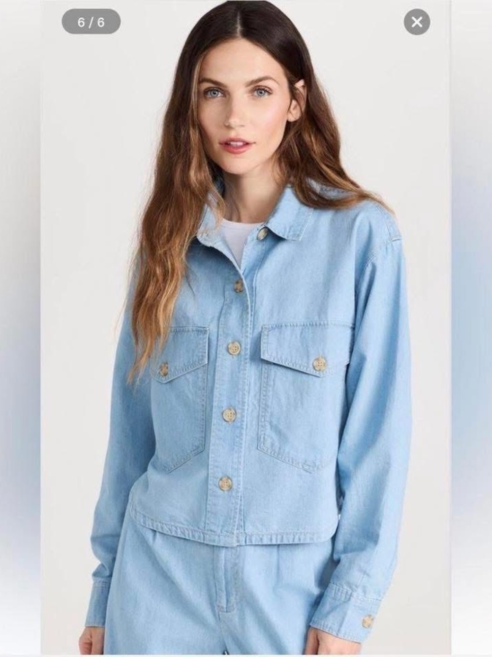 Z Supply Light Blue Denim Overshirt Jacket